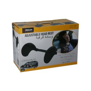 Wagan Tech Quick Installation Adjustable Car Headrest Pillow Black